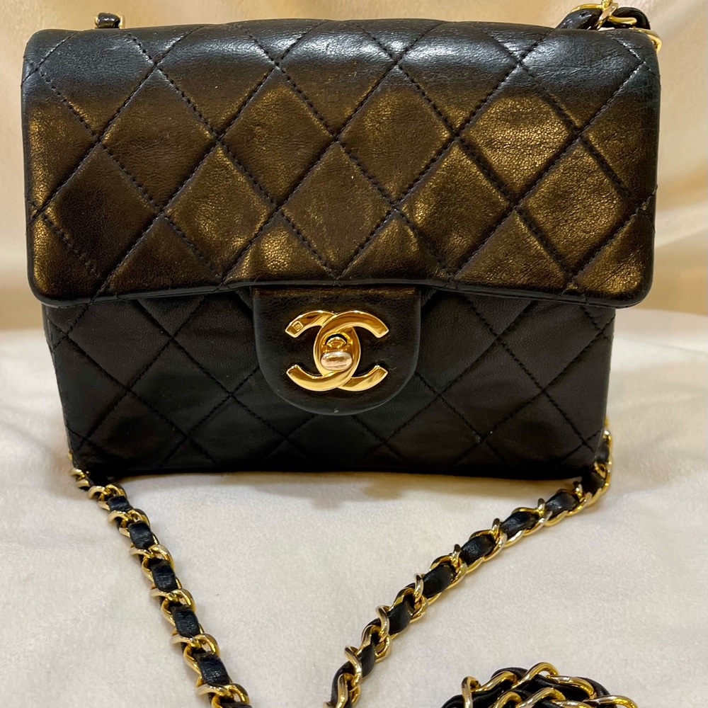 ❌SOLD❌💯Authentic Chanel Vintage Mini Square Flap Bag